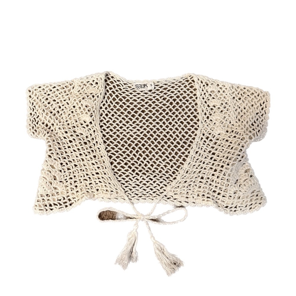 Seek The Label Boutique Crochet Coverup Top Small